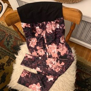 Maternity Athletic tights in pink & purple